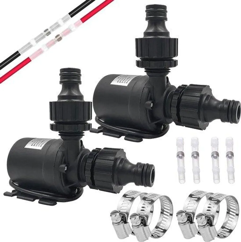 Pompe submersible 12V silencieuse à haut débit 800 L/h pour fontaines