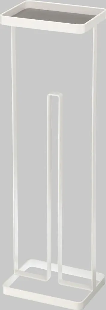 Yamazaki Home Portarotolo Bianco con Ripiano - Arredo Bagno Acciaio