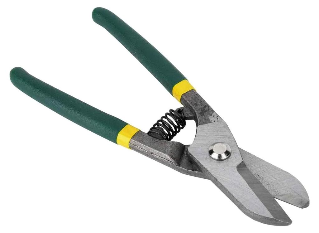 Blechscheren aus Stahl, Metallscheren mit Federn zum Schneiden von Aluminium, Blech, Leder, Pappe und Kunststoff (8 Zoll)