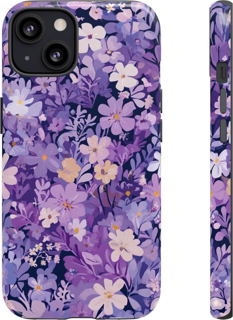 Blütenpracht in Violett – Hülle Kompatibel mit iPhone 13