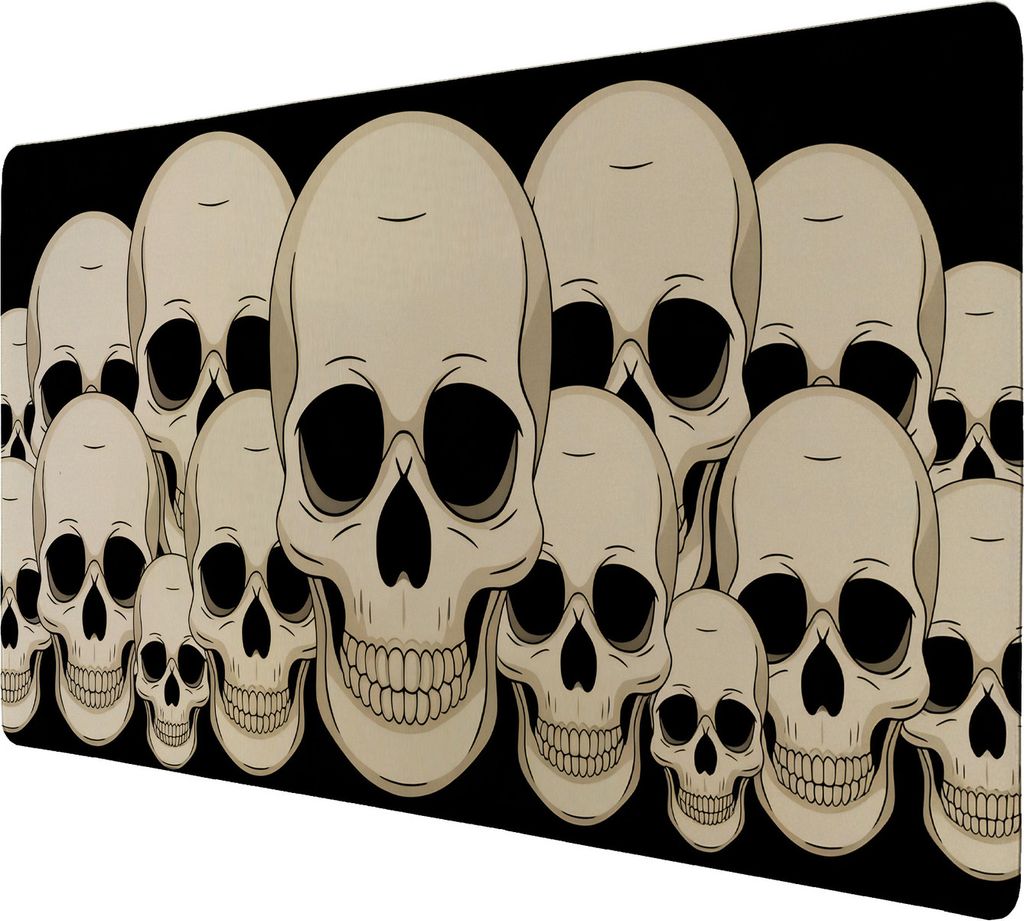 Totenköpfe Schreibtischunterlage 89x40cm XXL Mauspad - Gothic Design