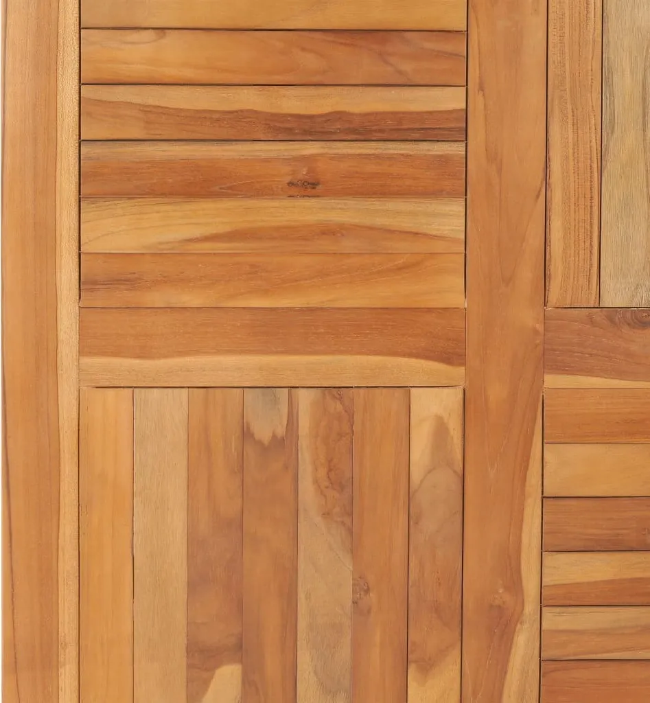 Plateau de Table Carré 90x90 cm en Teck Massif Finition Naturelle