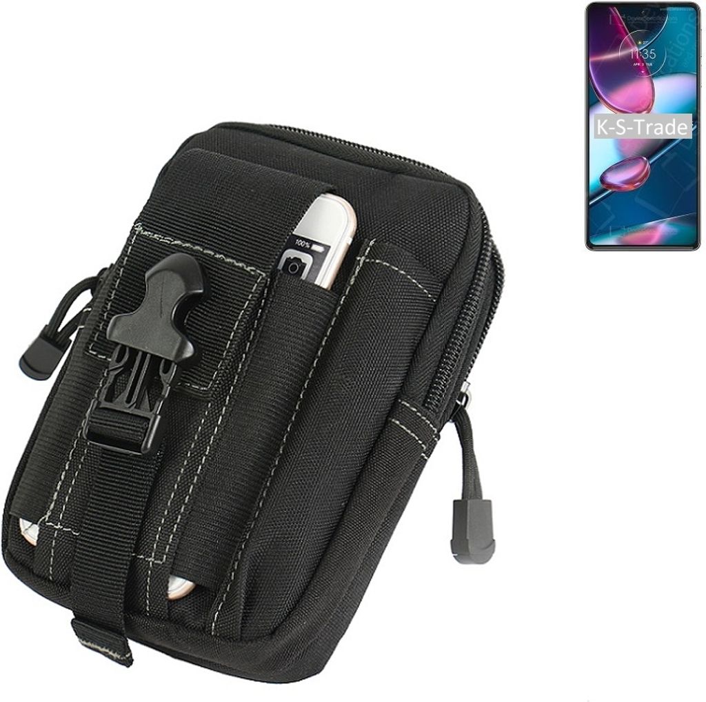 K-S-Trade Gürtel Tasche kompatibel mit Motorola Edge Plus 2022 Gürteltasche Holster Schutz Hülle Handy Hülle Smartphone outdoor Handy-Hülle