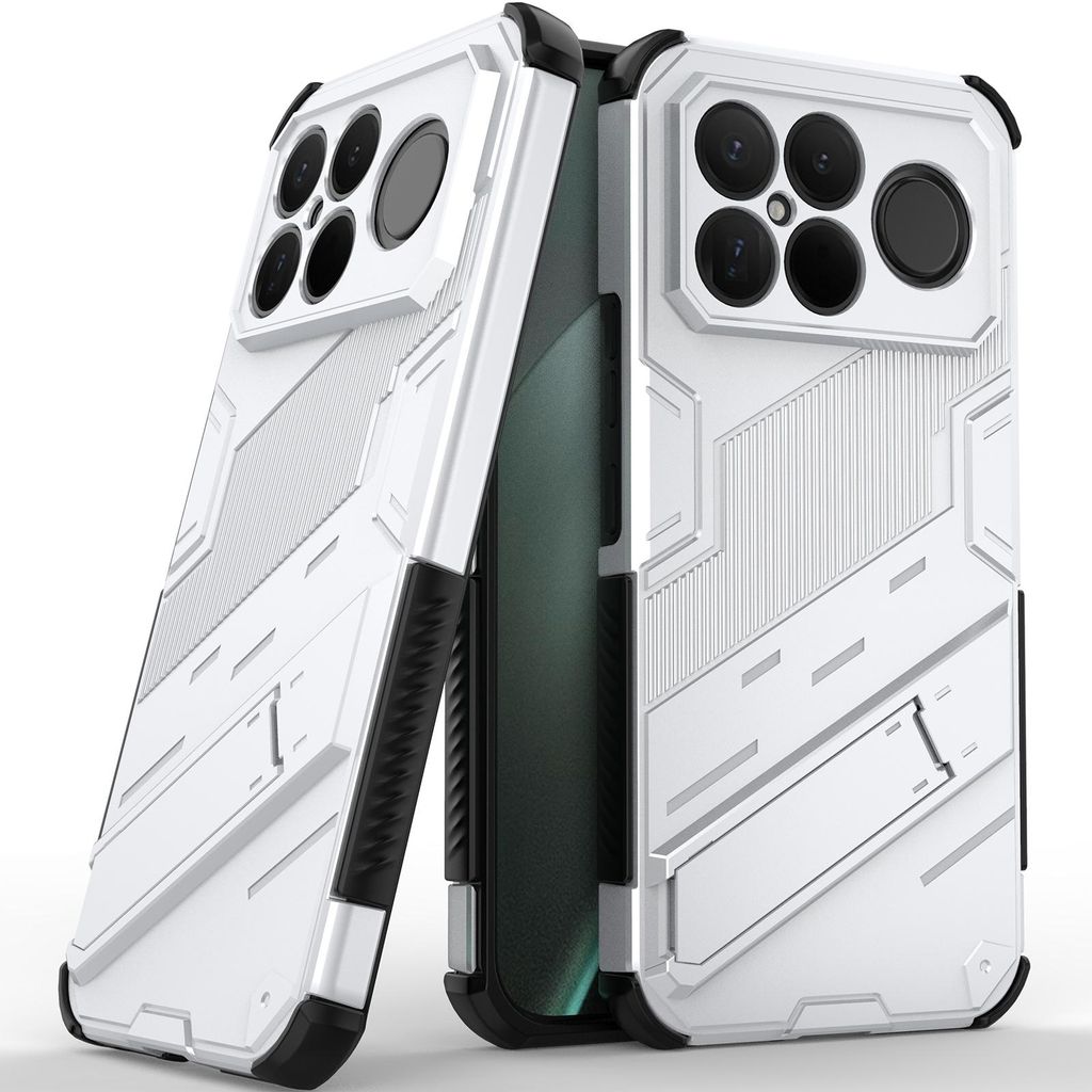 Armor Hülle für Xiaomi Poco F8 Ultra/Redmi K90 Pro Max Hybrid PC TPU Bumper Stoßfestes Schutzhülle mit Standfunktion Weiß