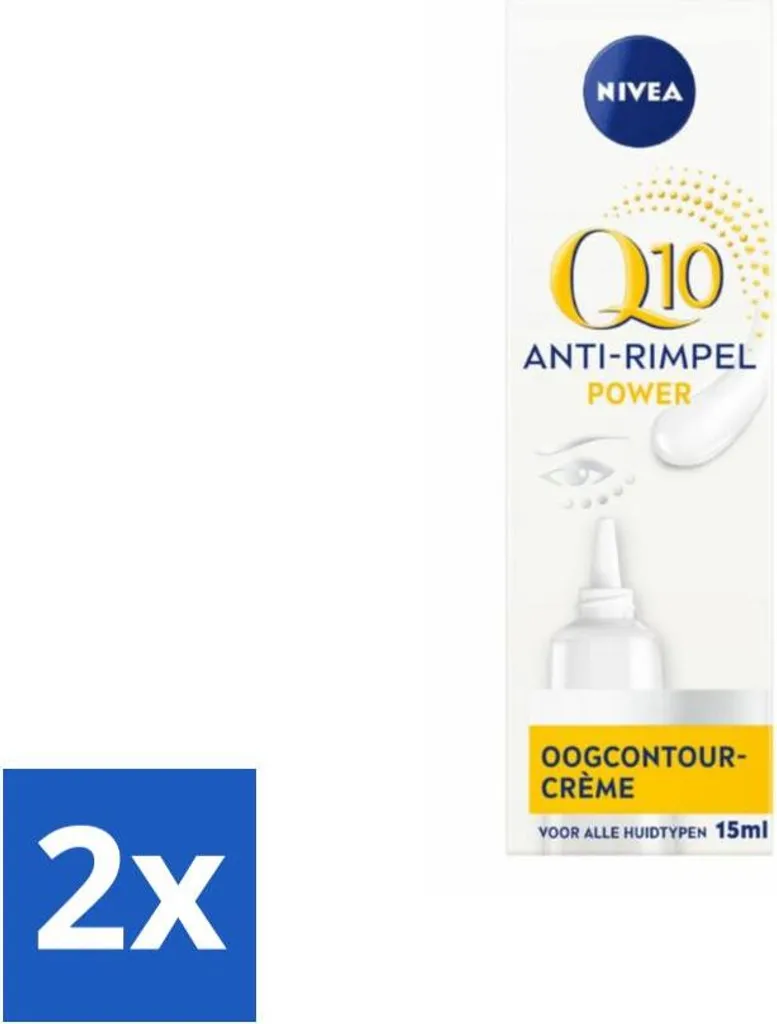 NIVEA - Crema occhi - Q10 POWER - Contro occhiaie e rughe - Per ogni tipo di pelle - Con Q10 e creatina - 15 ml - Value pack - 2 pezzi