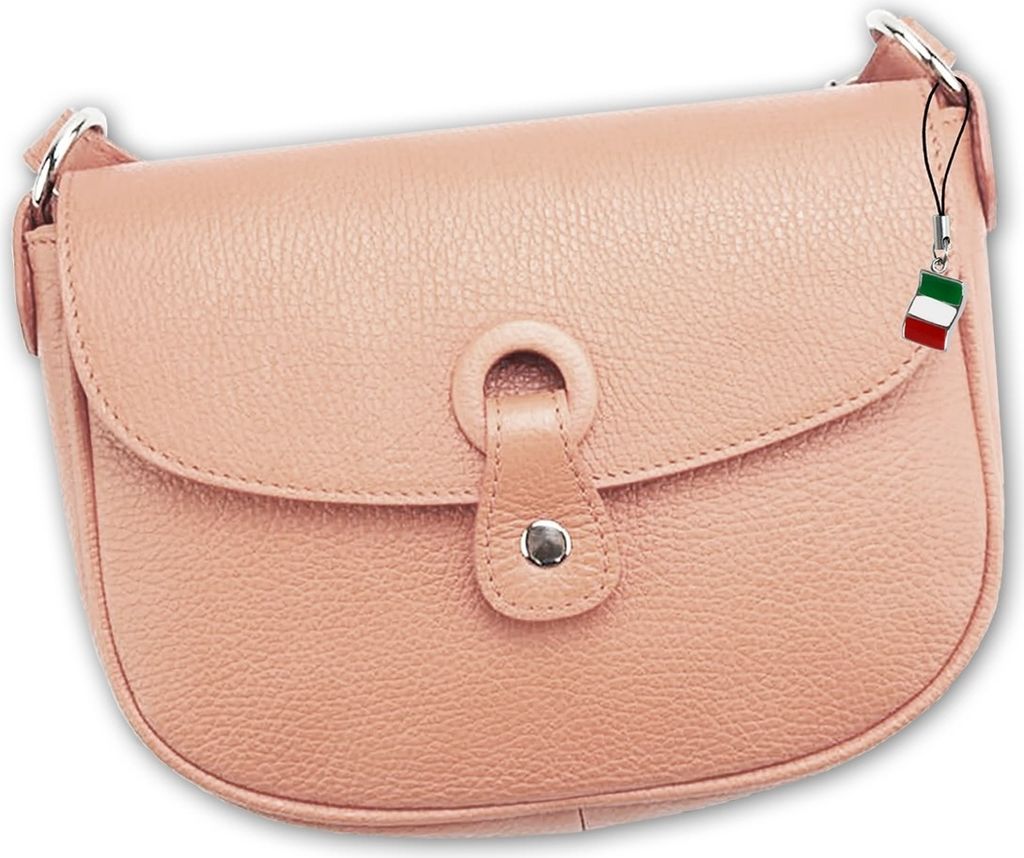 Florence Echtleder Damen Abendtasche rosa Handtasche OTF122A