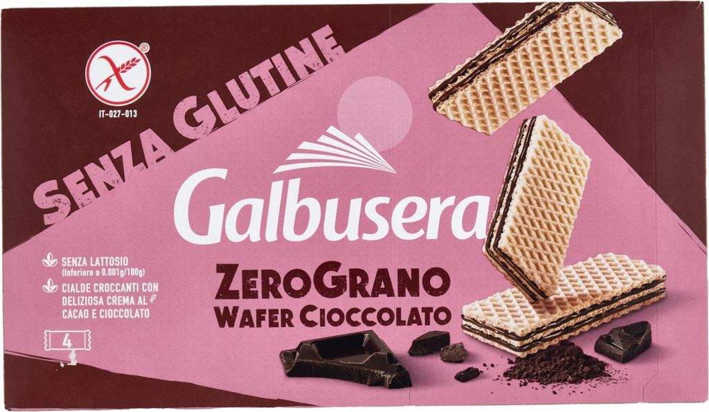 Senza glutine Schokoladencreme Waffeln 180g - Galbusera Produktbild 