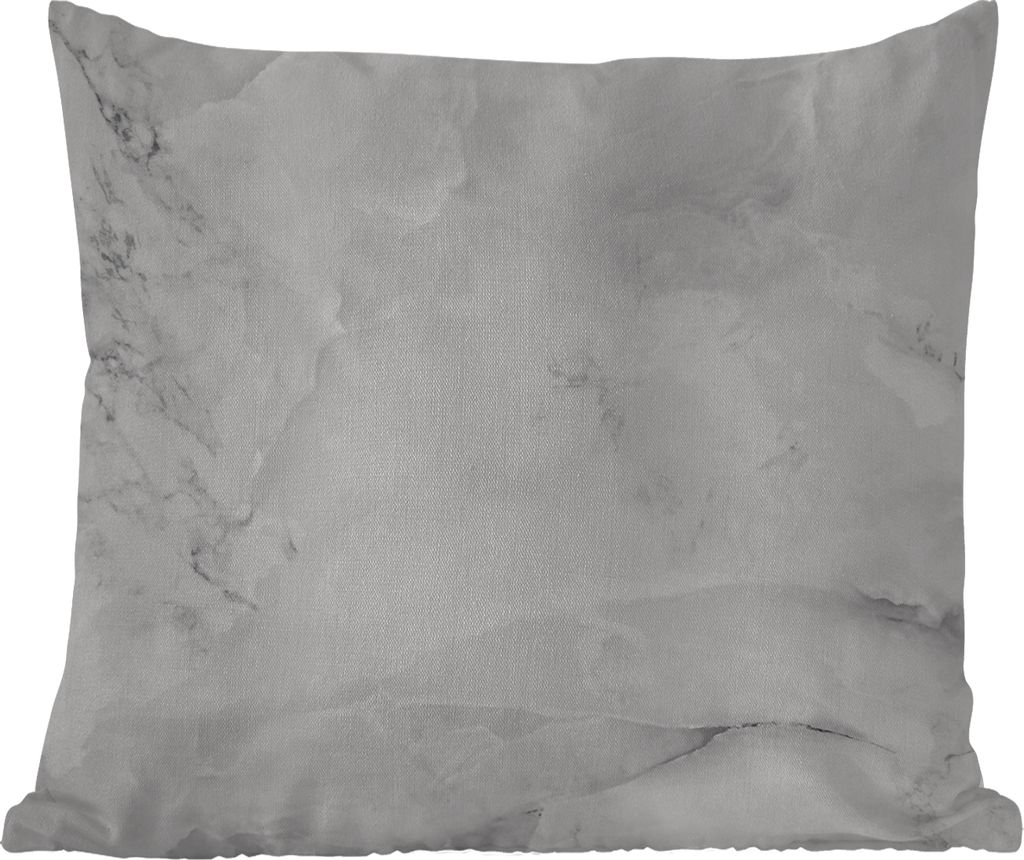 MuchoWow Outdoor Kissen - Marmor - Stein - Weiß - Grau - Marmoroptik - 45x45 cm - Wetterfest - Lounge Kissen - Fotokissen - Dekoratives Kissen