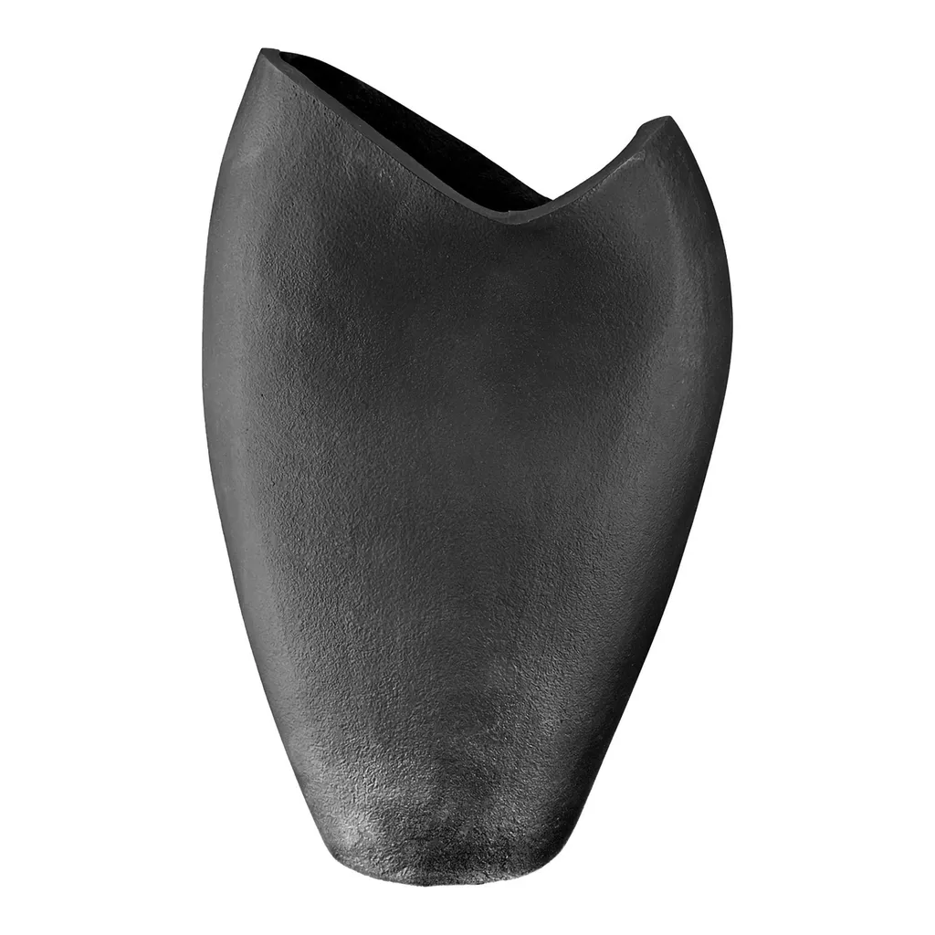 Gilde Vase Vulkano en Aluminium Anthracite - Design 33 cm - Réf 69326
