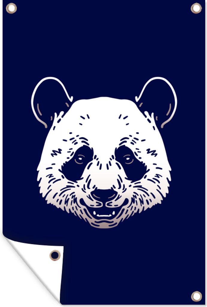MuchoWow 40x60 cm Outdoor-Poster Gartendeko Sichtschutz Garten Poster für den Garten Panda - Tier - Entwurf