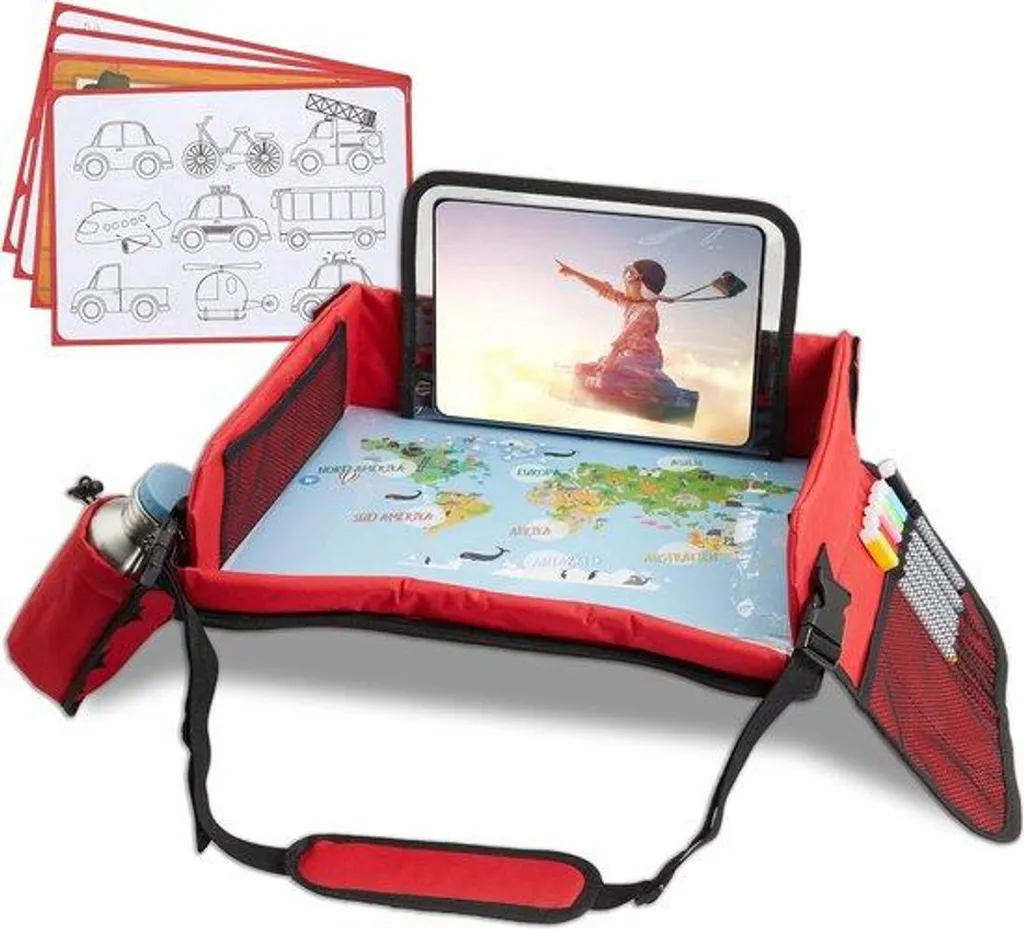 Table de voyage enfant : finis l'ennui et les cris en voiture avec ce kit