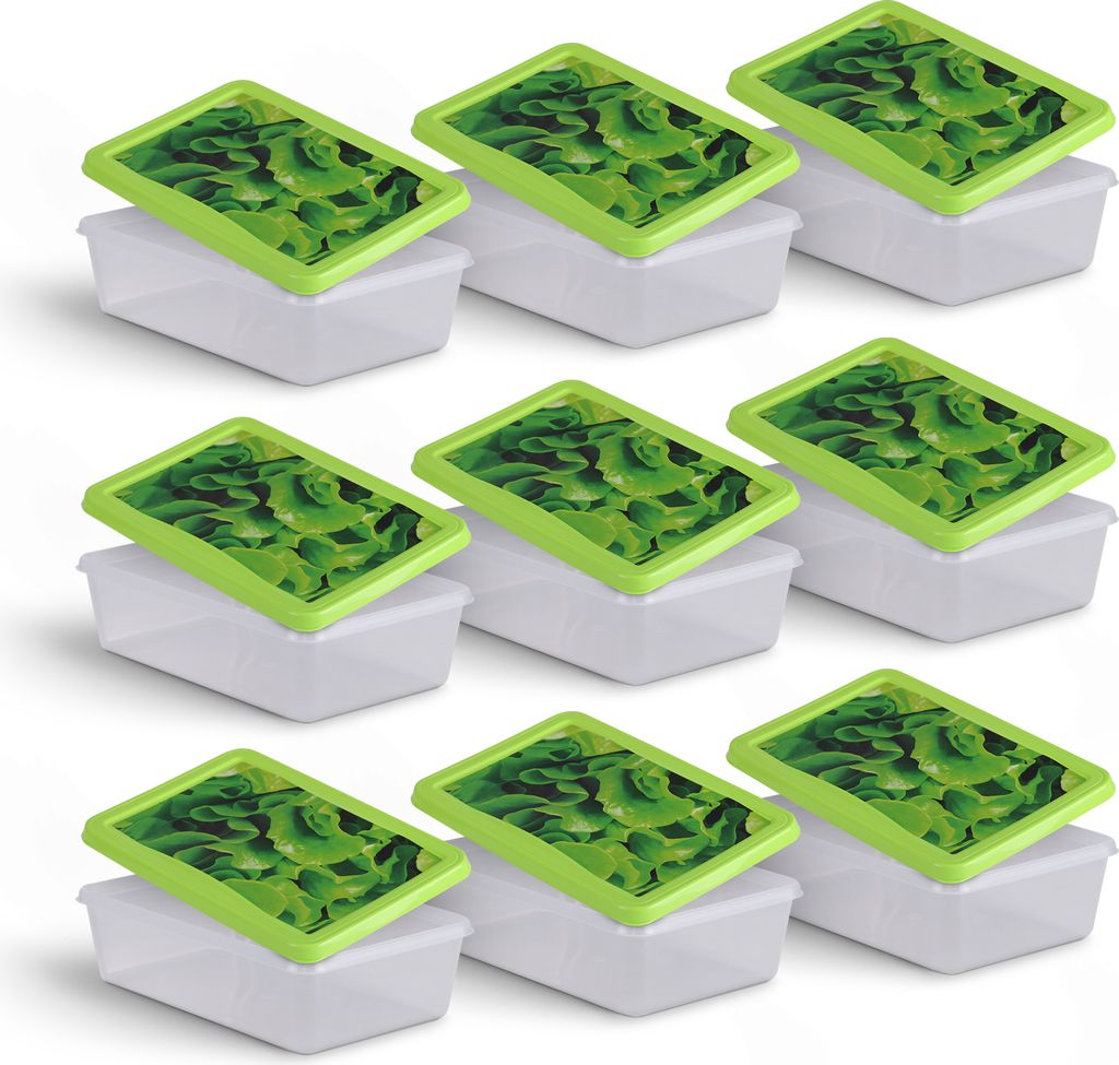 Frischhaltedosen für Lebensmittel 1,25 L ( 9er Pack ) Vorratsdose, Aufbewahrungsbox für Obst, Gemüse oder Snacks, Meal Prep Box, Lunchbox