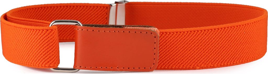 Ladeheid Kinder Gürtel Elastik-Gürtel 1-12 Jahre 34-90 cm P15 (Orange, 5-12 Jahre)