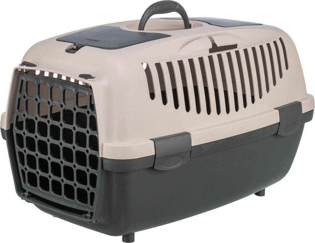 TRIXIE Transportbox Capri 1 & 2 - dunkelgrau/blush - 37 × 34 × 55 cm