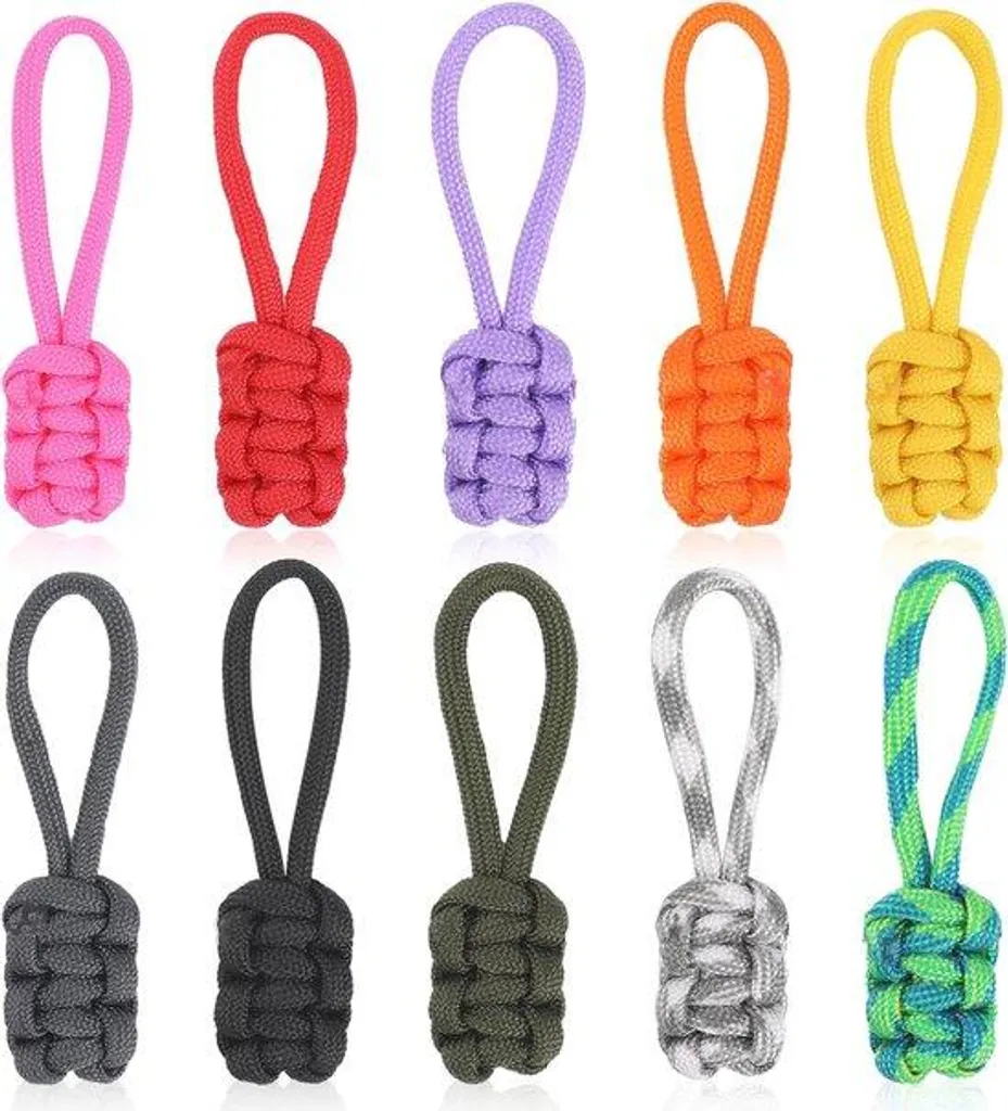 Kit curseur fermeture éclair robuste en métal et tirettes nylon noir