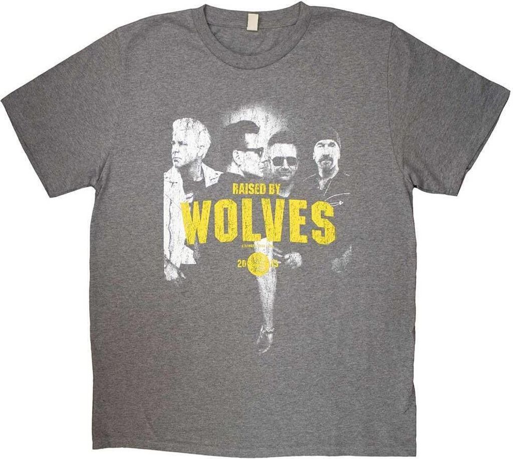 U2 - "Raised By Wolves" T-Shirt für Herren/Damen Uni RO11309 (L) (Grau)