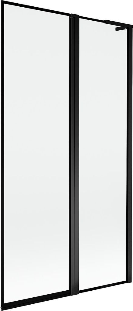 Mexen Mist L Badewannenfaltwand 2-flügelig rechts 100 x 150 cm, schwarzer Rahmen, schwarz - 8A9L-100-011-70-70-P