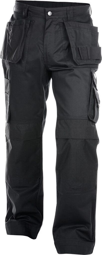 DASSY Oxford Arbeitshose mit Holstertaschen und Kniepolstertaschen SCHWARZ Gr.48 Länge: STANDARD