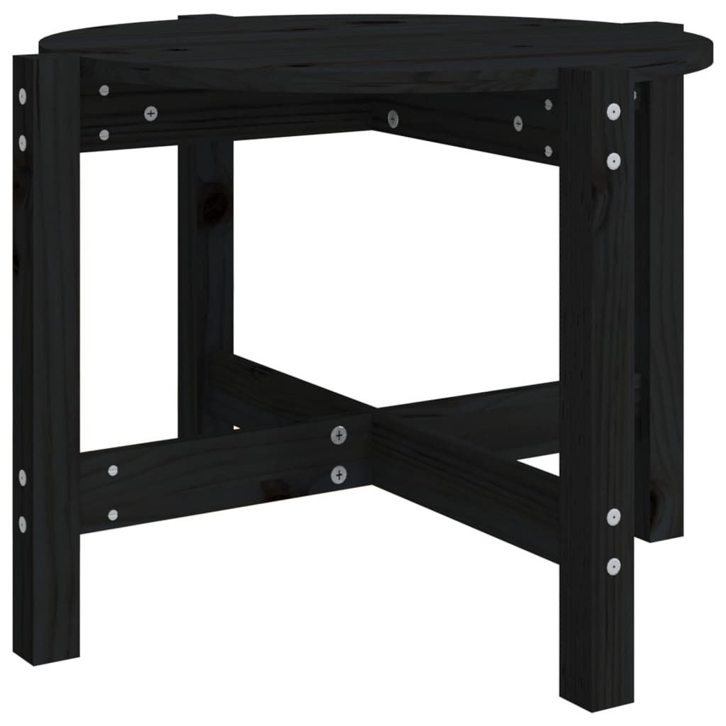 (Robust Möbel)Satztische/Couchtisch elegantes Design - Wohnzimmertisch - Schwarz Ø 62,5x45cm Massivholz Kiefer - Couchtische DEMöbel304240