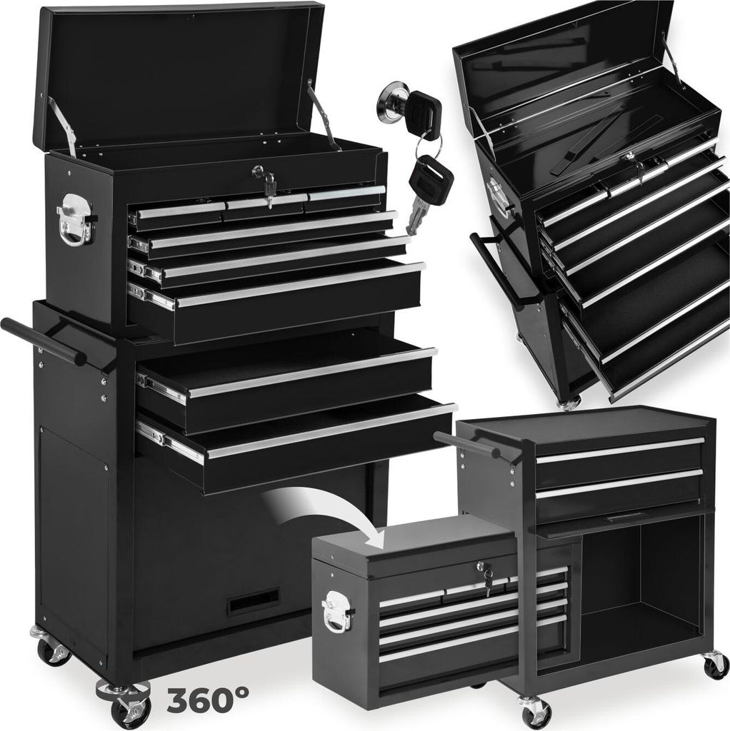tectake® Werkzeugwagen Rollen Ø 100 mm Produktbild 