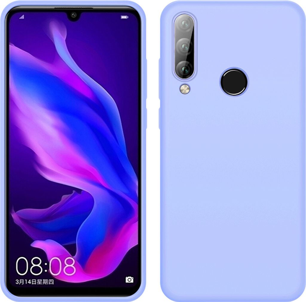 Huawei P30 Lite Hülle, LaimTop Slim Flüssig Silikon Soft Gel Gummi Stoßfest Kratzfest Schutzhülle für Huawei P30 Lite Lila