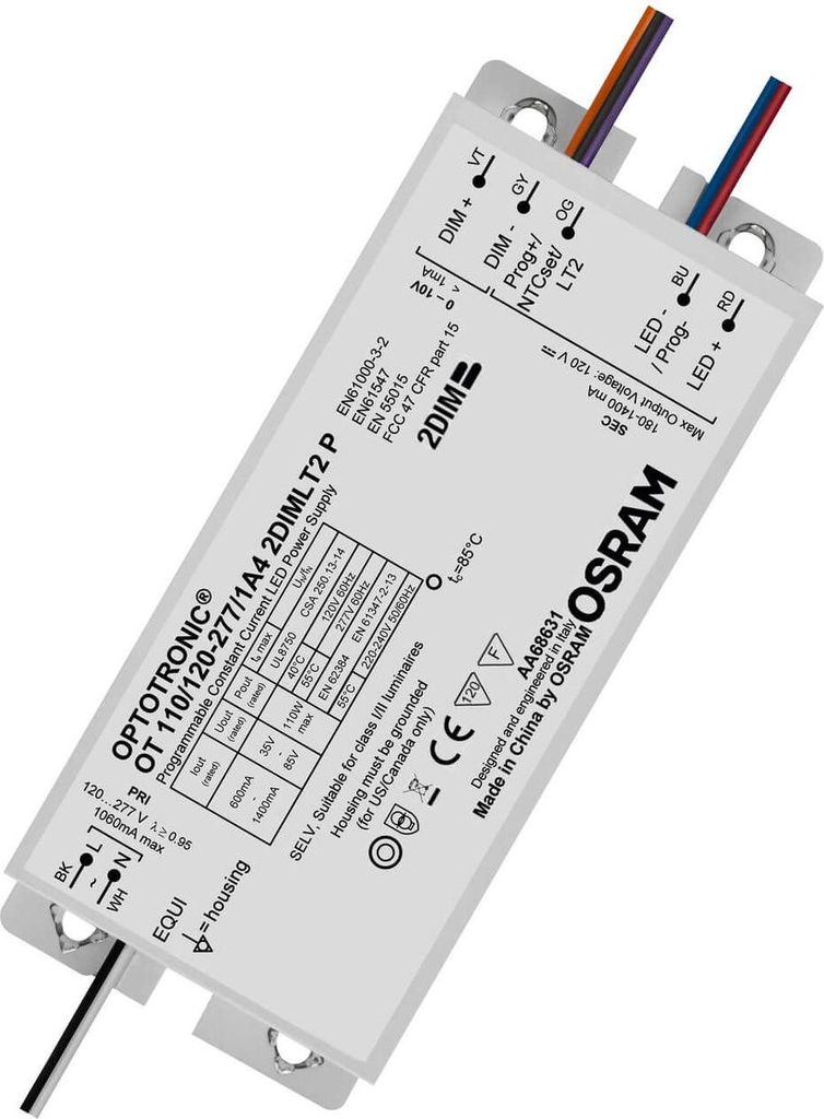 OSRAM OT 2DIM IP64 Outdoor Netzteil/Treiber 110/120-277/1A4 2DIMLT2P dimmbar 4052899253438