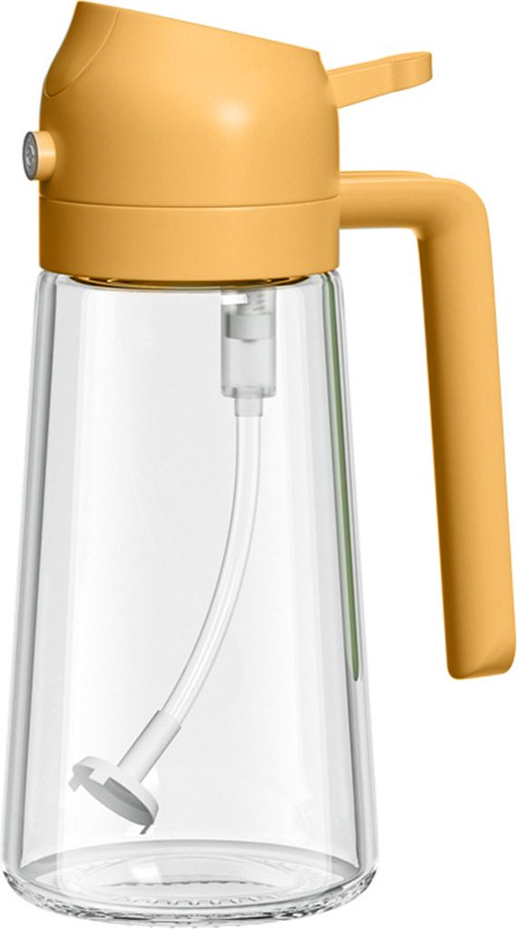 Ölsprüher zum Kochen, 2-in-1-Ölspender, 500 ml/17 oz, Glas-Sprühflasche mit Ausgießer, wiederverwendbarer Ölsprüher in Lebensmittelqualität...
