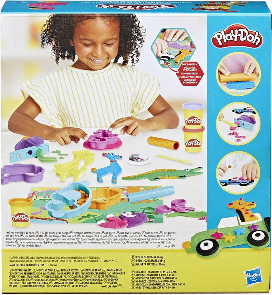 Activité Créative Enfant Play-Doh Animaux Sauvages Jeu de Modelage 3D