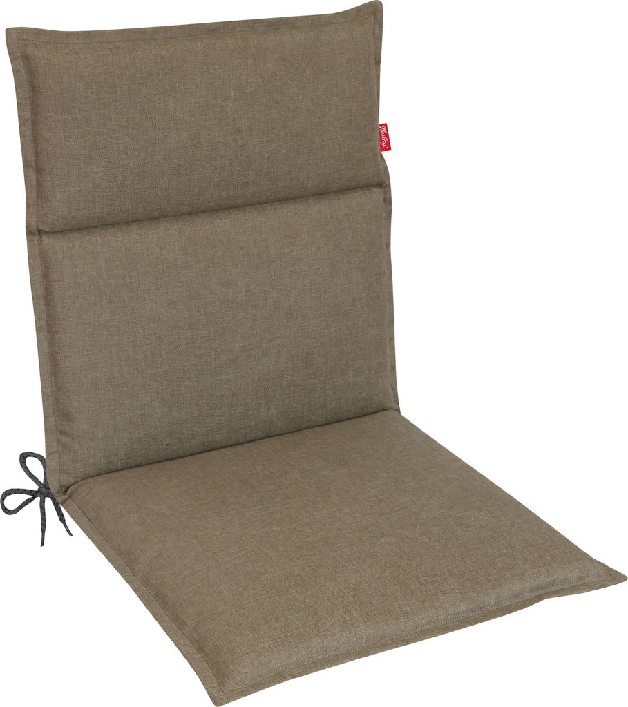 Herlag Gartenstuhlauflage Niedriglehner Bea 100x50x4,5cm Taupe Wasserabweisend Fleckschutz