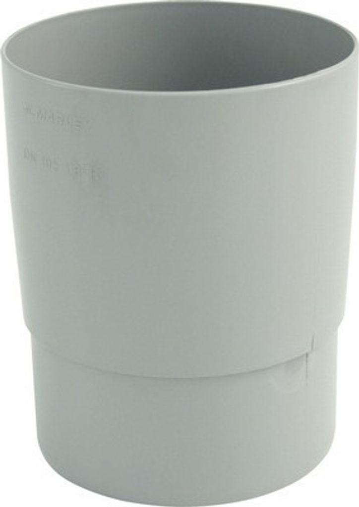 Marley Rohrmuffe Kunststoff rund Fenstergrau RAL 7040 NW 125 mm