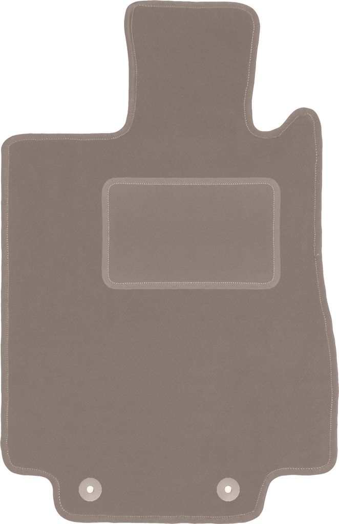 Fahrerfußmatte Velours beige passend für Mercedes S W220 (1998-2005, Saloon kurz) – mit Befestigungen – passgenau