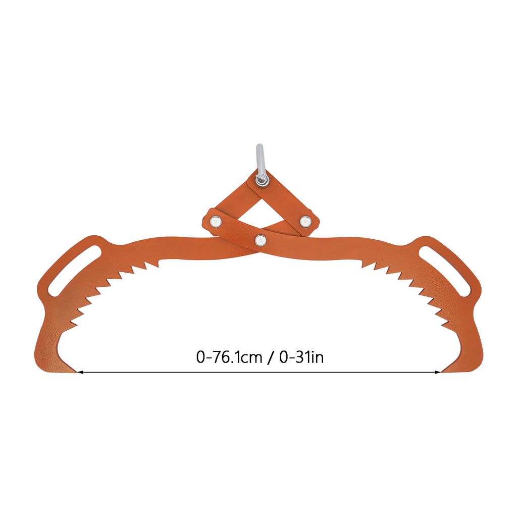 Forstzange für Baumstämme bis 760mm Hebezange Tragfähigkeit 1000kg (Orange)