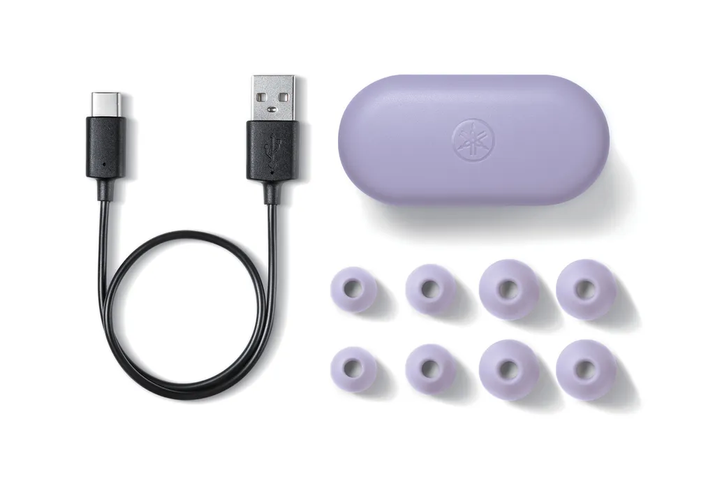 Écouteurs True Wireless Yamaha TW-E3B Casque Audio Bluetooth Violet