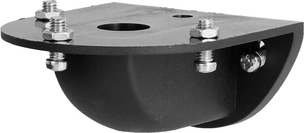 STEX24 Wandsockel für Signalsäule schwarz, 50/70mm SH/231 105 Anschraubloch 45,0mm Bohrung 2x5,5mm - 1 Stück