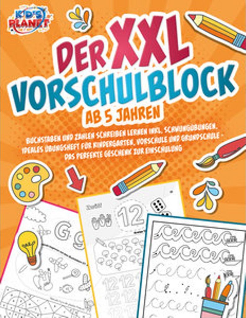 Der XXL-Vorschulblock ab 5 Jahren: Buchstaben und Zahlen Image du produit 