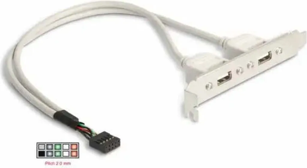 Delock Slotbracket 2x USB A: Espansione Posteriore per PC Desktop - 3