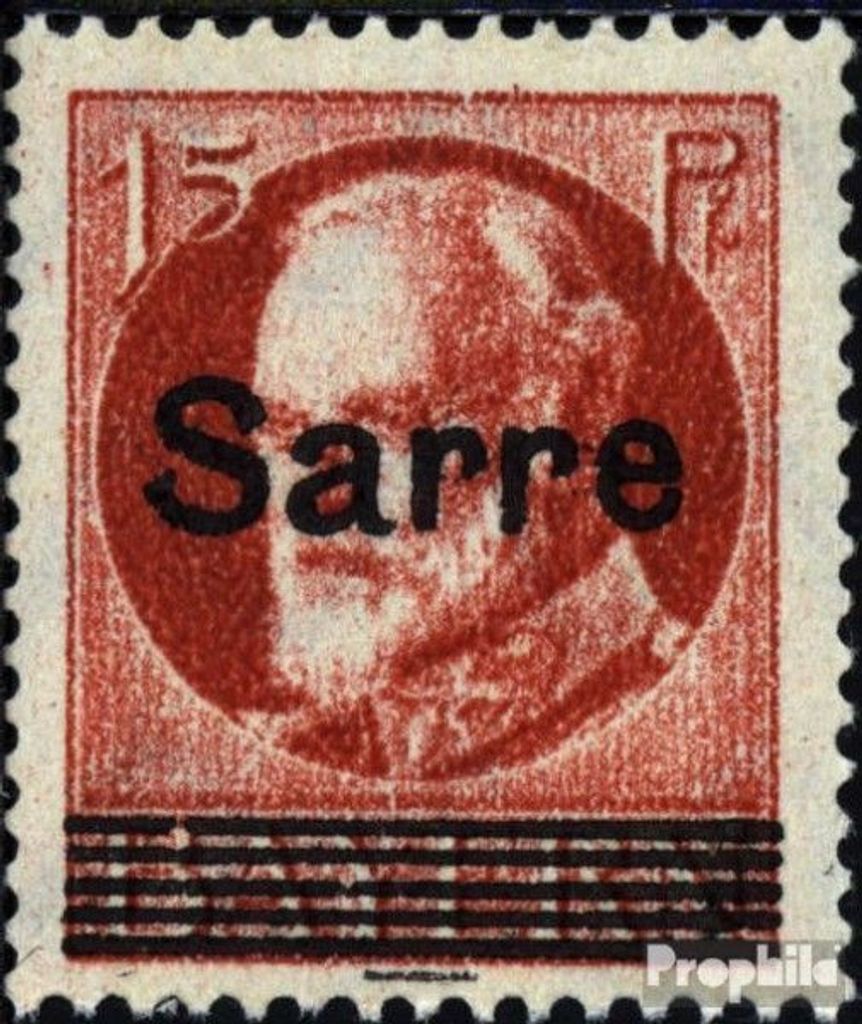 Briefmarken Saarland 1920 Mi 20b mit Falz Bayern mit Aufdruck
