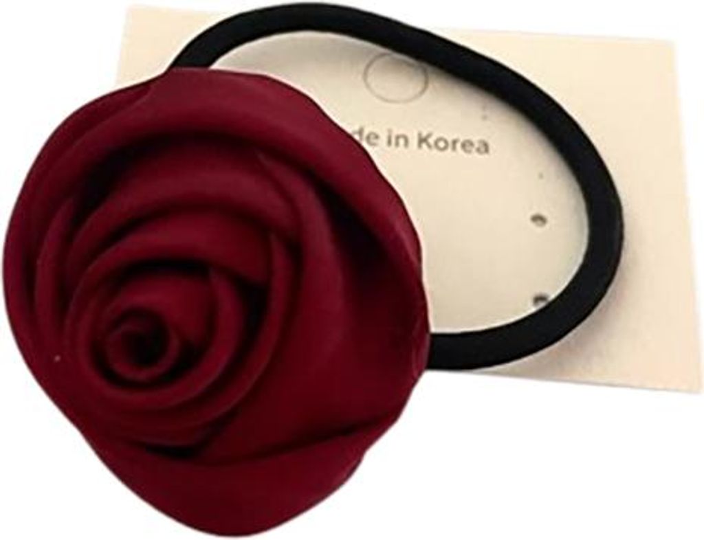 INF Haargummi mit Rosen Rot