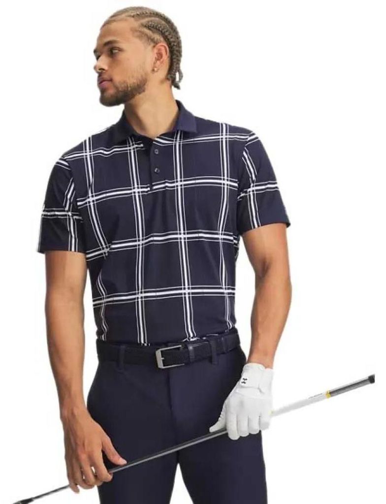 Under Armour Armourdry Printed Kurzarm-poloshirt Blau XL / Regular Mann Blau XL
