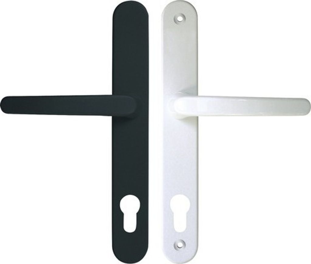 Beschlag-Set Drücker/Drücker weiß/anthrazit für Produktbild 