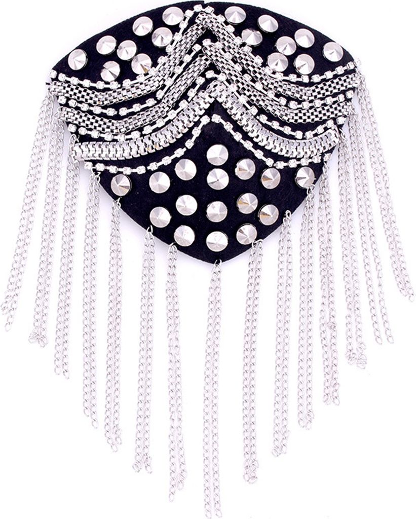 Schulterquasten Epaulet Kette Quasten Nieten DIY Kleidung Dekor Männer Frauen Schulterbrett Abzeichen Brosche Business Anzug Zubehör