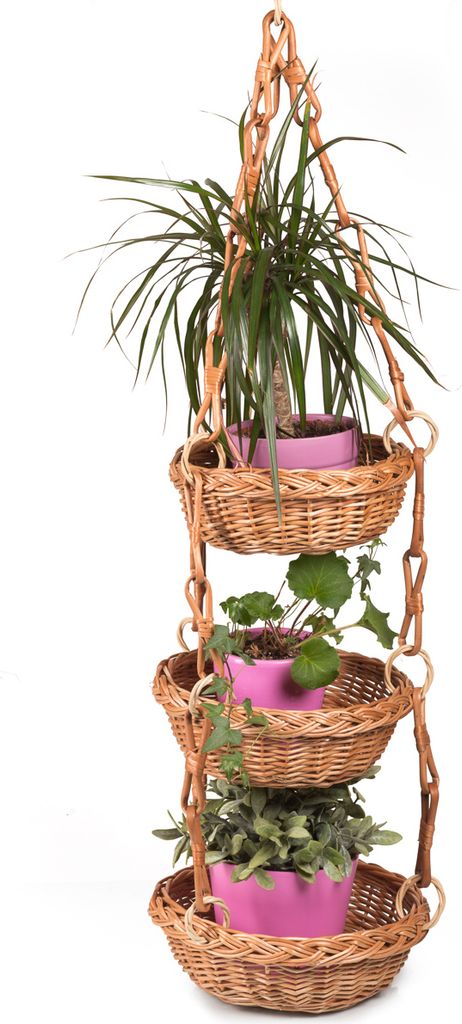 JIPRO Korb für Blumen aus Weide Kukka II. - Weidenkorb - Ø 26 x H 85(cm)