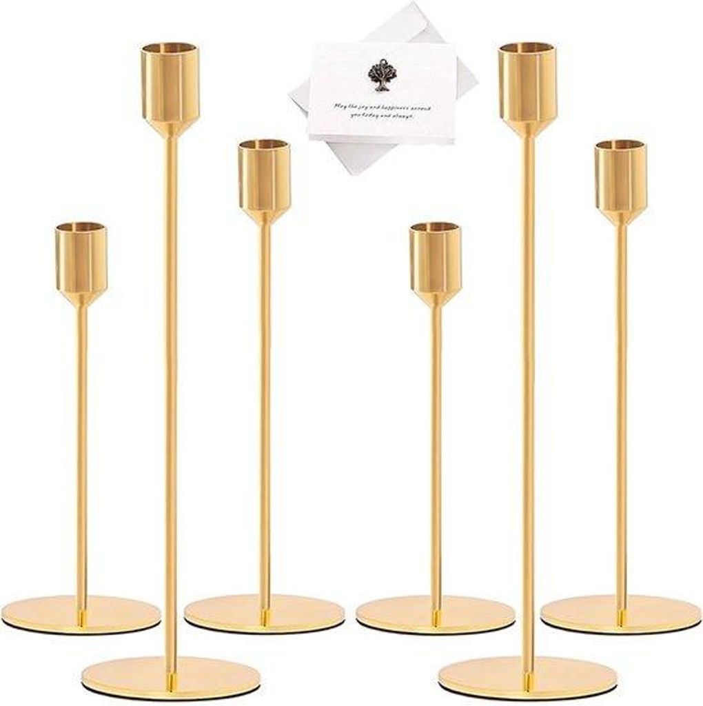 Elegante Vintage Kaarsenstandaard Gold für Feiern und Tischdeko