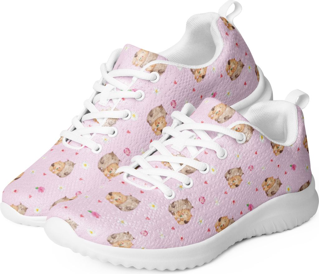 Mr. & Mrs. Panda Damen Trainingsschuh Bären Liebe Größe 43 - Rosa - Geschenk, Partner, Freundin, Sneaker Weiß, Bunt, Schnürschuh, Modern, Umar...
