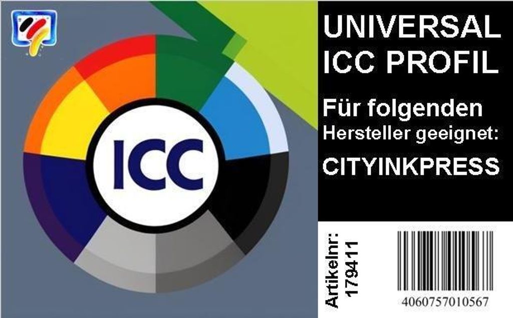 Universal ICC Profil kompatibel zu CITYINKEXPRESS Sublimationstinten für 4 Farbdrucker