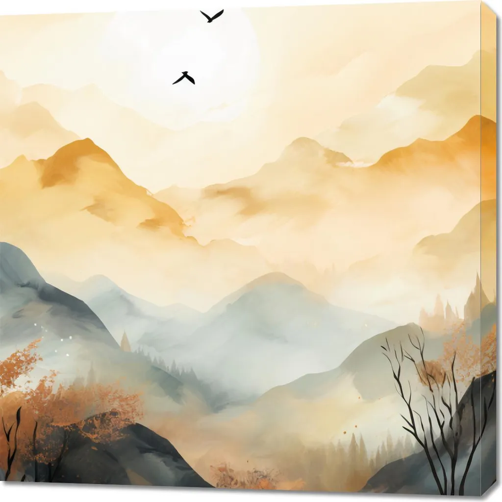 Image Aurores boréales 90x90 cm - Déco Salon Ambiance Zen et Voyage