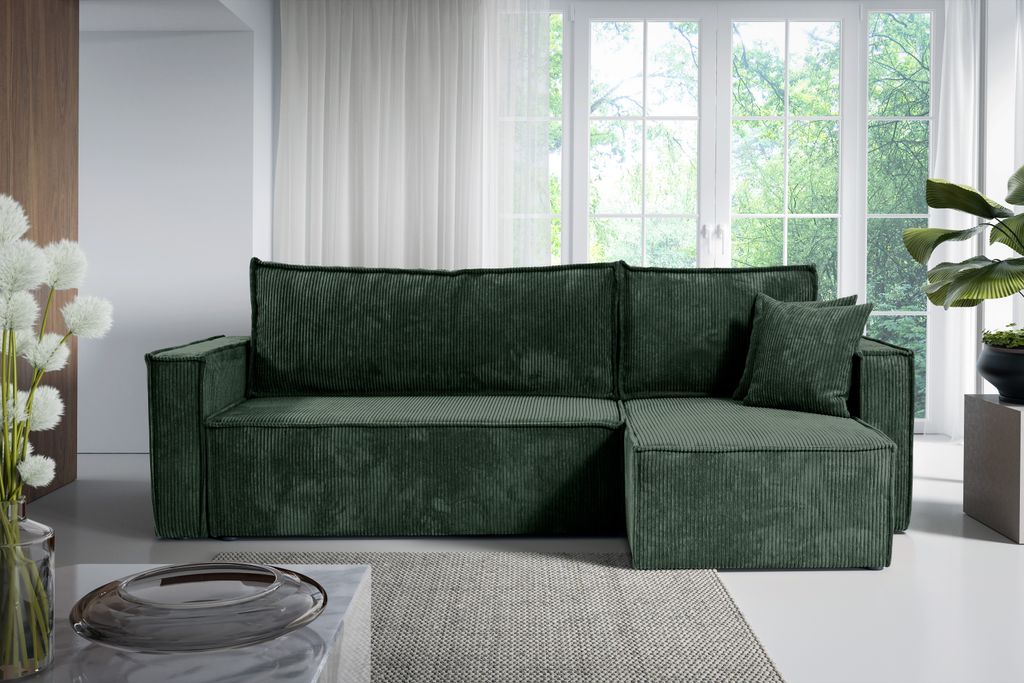 Intenso Ecksofa mit Schlaffunktion Innez, Grun