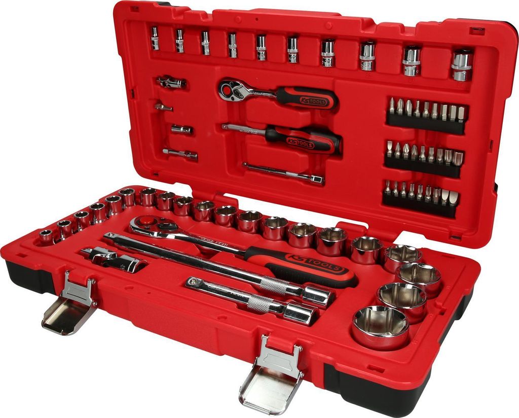 KS Tools 1/4+1/2 CHROMEplus Steckschlüssel-Satz, 68-tlg
