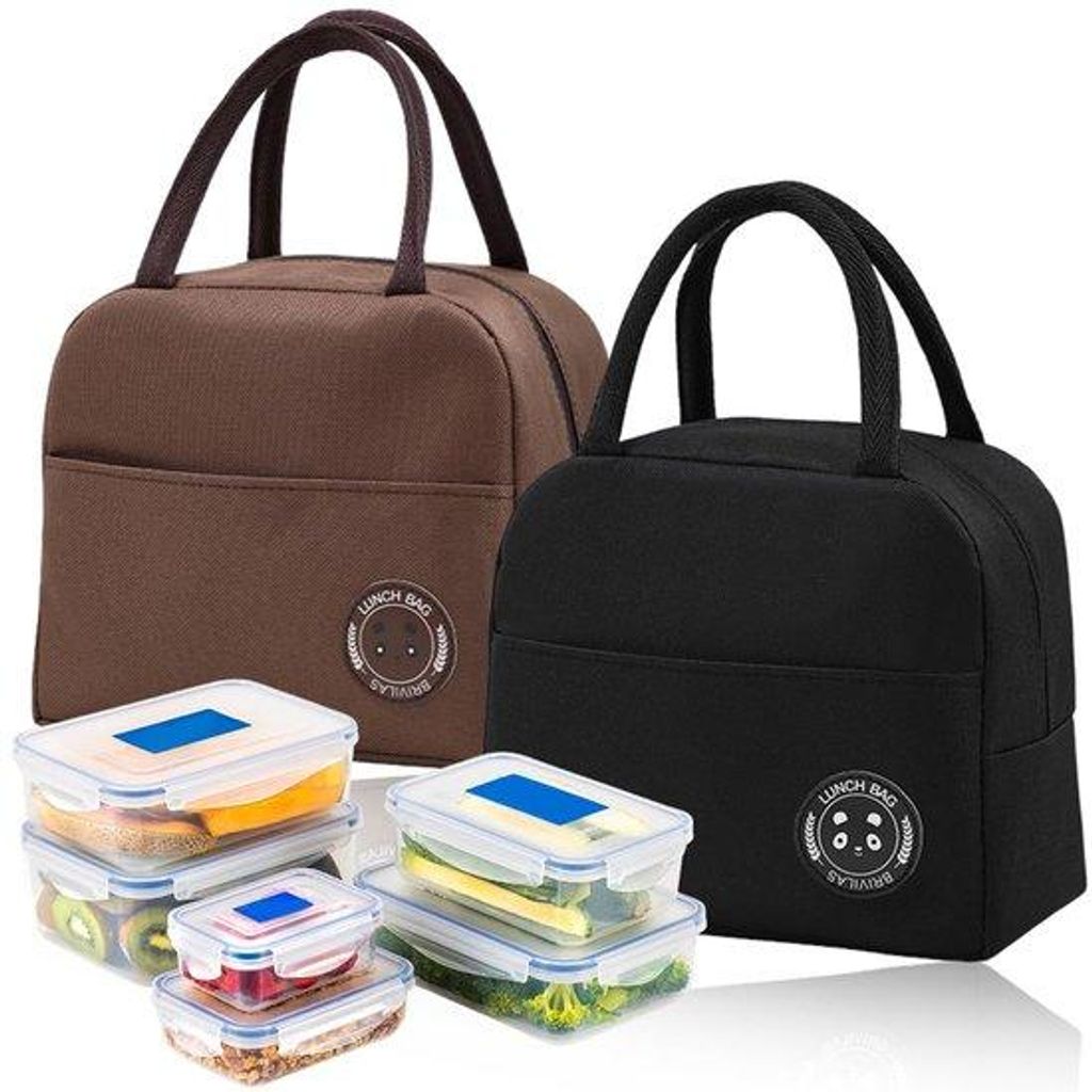 Isolierter 2er Set, kleine Kühltasche, thermische Tasche mit Folienbeschichtung, mini Kühltasche mit isolierter Aluminiumfolie, tragbare Lunchbox...
