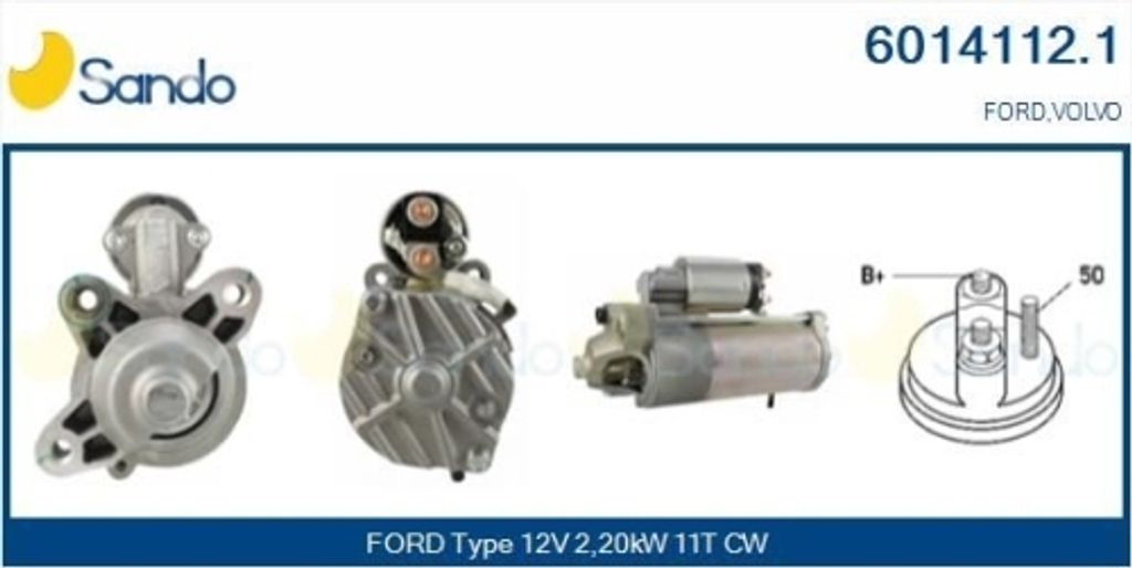 1 Starter SANDO 6014112.1 für FORD VOLVO